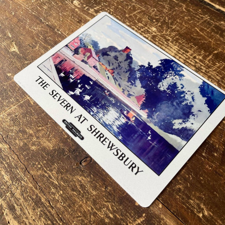 The Severn At Shrewsbury British Railways - Metal Travel Wall Sign