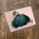 Vintage Lady Cabbage Dress Garden Plant - Metal Pin Up Art Wall Sign