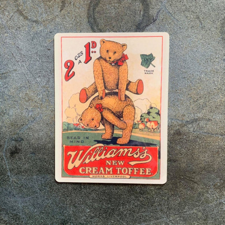 Williams New Cream Toffee - Metal Advertising Wall Sign