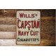 Willis  - Navy Cut - Metal Vintage Wall Sign