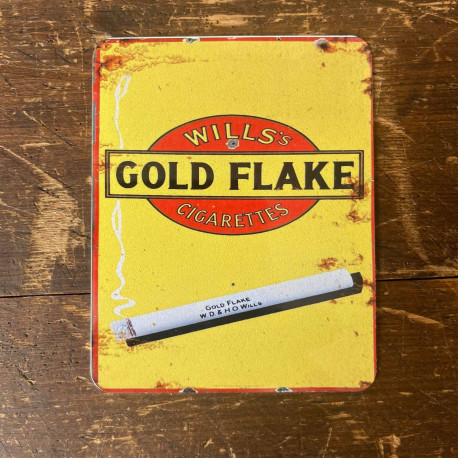 Willls's Gold Flake Cigaretttes  Metal Sign Plaque