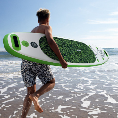 Inflatable Stand Up Paddle Board, 10' x 30" x 4", Non-Slip SUP, with ISUP Accessories, Hand Pump, 3 Fins, Adj Paddle for Youth A