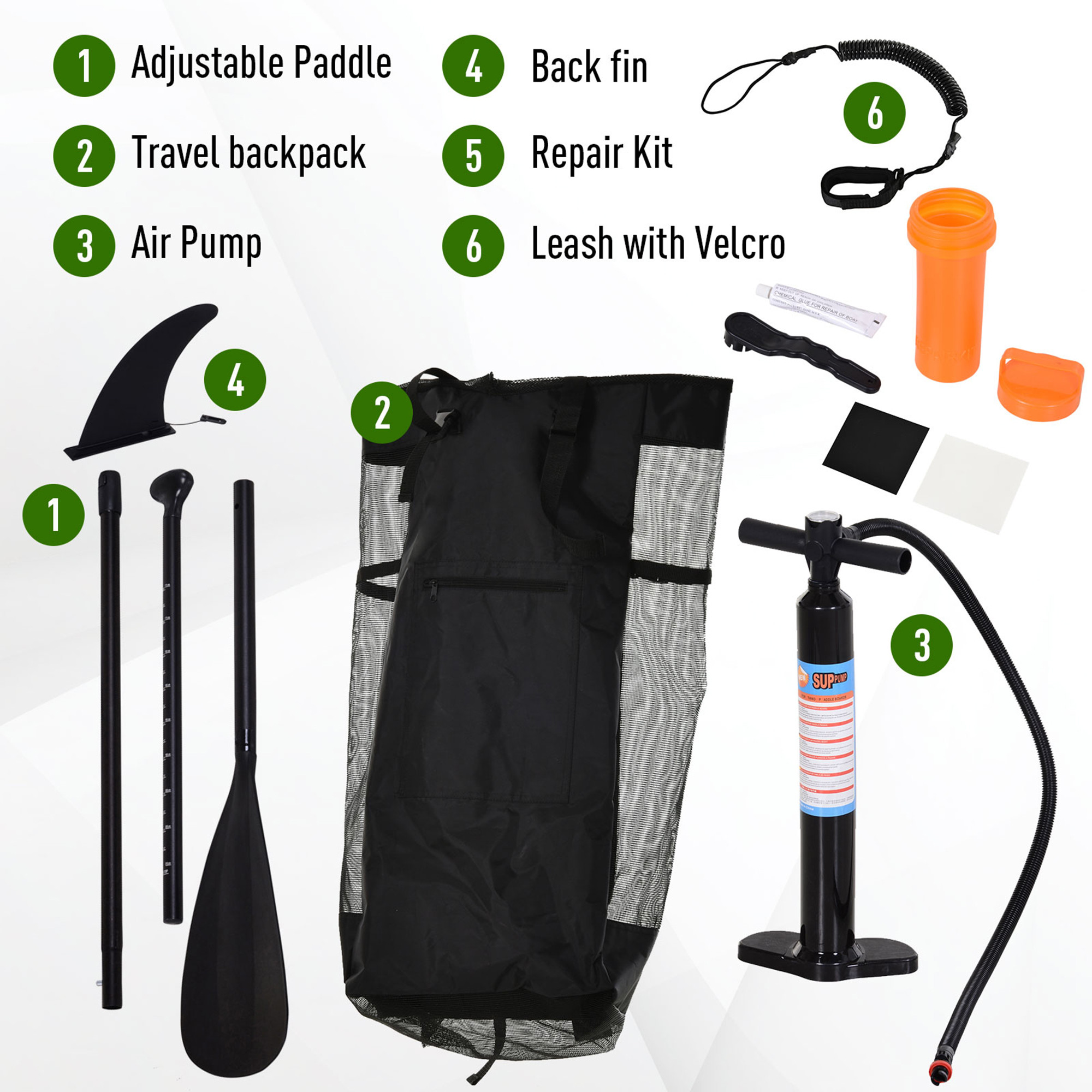 Inflatable Stand Up Paddle Board, 10' x 30" x 4", Non-Slip SUP, with ISUP Accessories, Hand Pump, 3 Fins, Adj Paddle for Youth A
