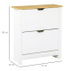 Narrow Shoe Cabinet, Space Saving Shoe Storage Cabinet with 2 Flip Drawers and Adjustable Shelves for 12 Pairs of Shoes for Hall