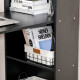 120cm Modern Computer Desk Bookshelf Study Table Workstation PC Laptop Writing Home Office 6 Shelves, Black