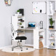 120cm Modern Computer Desk Bookshelf Study Table Workstation PC Laptop Writing Home Office 6 Shelves, White