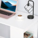 120cm Modern Computer Desk Bookshelf Study Table Workstation PC Laptop Writing Home Office 6 Shelves, White