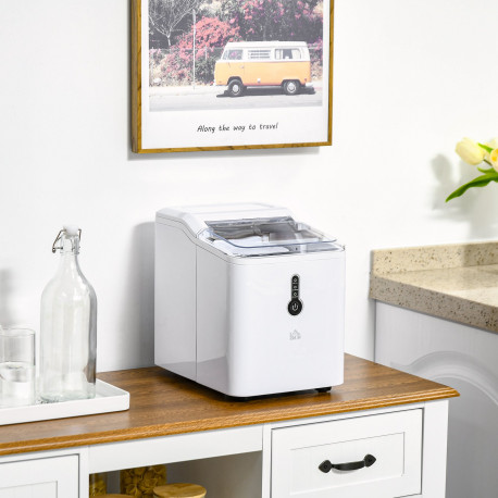 Ice Maker Machine, 1.5L Countertop Ice Cube Maker with Self-Cleaning, 9 Cubes Ready in 8 Mins, 12kg in 24 Hrs, No Plumbing with 