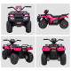 12V Kids Quad Bike with Forward, Reverse Functions, Ride-On ATV w/ Music, LED, Headlights, for Ages 3-5 Years - Pink