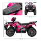12V Kids Quad Bike with Forward, Reverse Functions, Ride-On ATV w/ Music, LED, Headlights, for Ages 3-5 Years - Pink