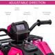12V Kids Quad Bike with Forward, Reverse Functions, Ride-On ATV w/ Music, LED, Headlights, for Ages 3-5 Years - Pink