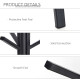 Freestanding Metal Coat Rack Stand 9 Hooks Clothes Tree with 1 Shelf Hat Display Hall Tree Hanger Bag Umbrella Hanging Organiser