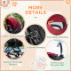 Foldable Baby Stoller, with Reclining Backrest, Adjustable Canopy, for Ages 0-36 Months - Red