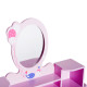Kids Wooden Dressing Table and Stool Make Up Desk (Pink)