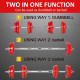 20KGS 2-In-1 Dumbbell &amp; Barbell Adjustable Set Strength Muscle Exercise Fitness Plate Bar Clamp Rod Home Gym Sports Area
