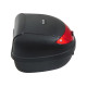 24L Motorcycle Trunk Hard Tail Bike Top Box Rack Mount Luggage Helmet Storage Carrier Case Universal Scooter w/Keys &amp; Plate