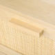 Rattan Bedroom Chest of Drawers, 3 Drawers Storage Unit, Boho Dresser for Living Room, Hallway, Natural