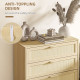 Rattan Bedroom Chest of Drawers, 3 Drawers Storage Unit, Boho Dresser for Living Room, Hallway, Natural