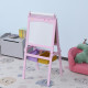 Kids Easel 3 in 1 Wooden Art Easel with Paper Roll Double-Sided Chalkboard &amp; Whiteboard with Storage Baskets for Toddler Girls, 