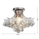 Crystal Chandeliers, K9 Droplets Ceiling Light with 3 E14 Bulb Base, Pendant Lights for Living Room, Bedroom, Dining Room, Hallw