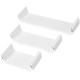 Floating Shelves, Set of 3 Wall Shelf, Shelves for Wall Invisible Mounting, Bedroom Living Room, White