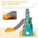 3-IN-1 Kids Swing and Slide Set with Basketball Hoop Slide Swing Adjustable Seat Height Toddler Playground Activity Center Indoo