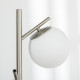 3-Light Tree Floor Lamps for Living Room, Modern Standing Lamp for Bedroom with Globe Lampshade, Steel Base, Bulb not Included, 