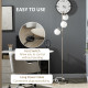 3-Light Tree Floor Lamps for Living Room, Modern Standing Lamp for Bedroom with Globe Lampshade, Steel Base, Bulb not Included, 