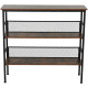 3-Tier Storage Display Shelf, Industrial Bookshelf with Adjustable Feet, Metal Frame Shelving Unit for Study, Living Room, Kitch