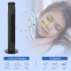 30&#039;&#039; Freestanding Tower Fan, 3 Speed 3 Mode, 10h Timer, 70 Degree Oscillation, LED Light, 5M Remote Controller, Dark Grey