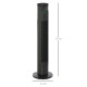 30&#039;&#039; Freestanding Tower Fan, 3 Speed 3 Mode, 10h Timer, 70 Degree Oscillation, LED Light, 5M Remote Controller, Dark Grey