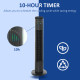 30&#039;&#039; Freestanding Tower Fan, 3 Speed 3 Mode, 10h Timer, 70 Degree Oscillation, LED Light, 5M Remote Controller, Dark Grey