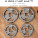 Set of 4 Weight Plate for 2&quot;/5cm hole Dumbbell Handle Bar 15kg Dumbbell Plates Barbell Weight 2 x 5kg, 2 x 2.5kg