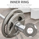 Set of 4 Weight Plate for 2&quot;/5cm hole Dumbbell Handle Bar 15kg Dumbbell Plates Barbell Weight 2 x 5kg, 2 x 2.5kg