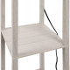 3-Tier Floor Lamp, Floor Light with Storage Shelf, Reading Standing Lamp with Acrylic Shade for Living Room, Bedroom, Kitchen, D