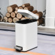 5L Rectangular Compact Bin Steel Body Removable Bucket Quiet-Close Lid w/ Pedal Lid Rubbish Trash Can Home Office Bedroom Bathro