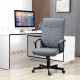 Vinsetto High Back Home Office Chair, Linen Fabric Computer Chair, Swivel Desk Chair with Adjustable Height for Living Room, Bed