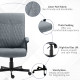 Vinsetto High Back Home Office Chair, Linen Fabric Computer Chair, Swivel Desk Chair with Adjustable Height for Living Room, Bed