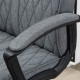 Vinsetto High Back Home Office Chair, Linen Fabric Computer Chair, Swivel Desk Chair with Adjustable Height for Living Room, Bed