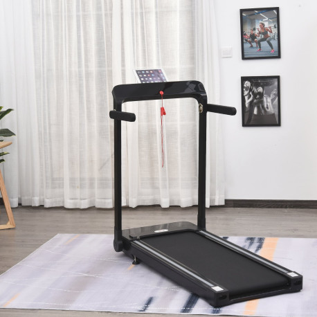 Folding Treadmill, 1.85HP Installation-Free Walking Jogging Running Machine, 12KM/H with 12 Pre-Programs and LED Display for Hom