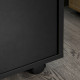 60cm Filing Cabinet with Drawer, Open Shelf, Metal Handles and 4 Wheels, Office Home Organiser Mobile Printer, Black
