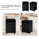 60cm Filing Cabinet with Drawer, Open Shelf, Metal Handles and 4 Wheels, Office Home Organiser Mobile Printer, Black