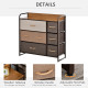 Chest of Drawers with 7 Foldable Drawers, 3-Tier Fabric Bedroom Dresser, Clothes Storage Unit for Bedroom, Living Room, Multi-Co