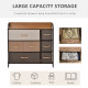 Chest of Drawers with 7 Foldable Drawers, 3-Tier Fabric Bedroom Dresser, Clothes Storage Unit for Bedroom, Living Room, Multi-Co