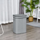70L Natural Wood Laundry Basket A Compartment w/Flip Lid Removable Lining Handles Board Base Foldable Durable Water-Resistant Di