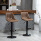 Bar Stools Set of 2, Swivel Counter Height Barstools with Back, Adjustable Bar Chairs, Breakfast Dining Stools for Kitchen Islan