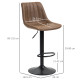 Bar Stools Set of 2, Swivel Counter Height Barstools with Back, Adjustable Bar Chairs, Breakfast Dining Stools for Kitchen Islan