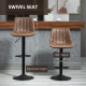 Bar Stools Set of 2, Swivel Counter Height Barstools with Back, Adjustable Bar Chairs, Breakfast Dining Stools for Kitchen Islan