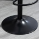 Bar Stools Set of 2, Height Adjustable Swivel Barstools, PU Leather Kitchen Stools with Backs, Armrests and Footrest for Home, C