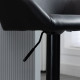 Bar Stools Set of 2, Height Adjustable Swivel Barstools, PU Leather Kitchen Stools with Backs, Armrests and Footrest for Home, C